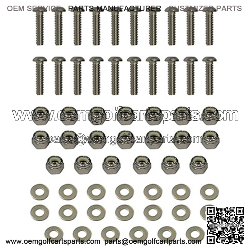 Golf Cart Fender Flare Stainless Steel Hardware Kit