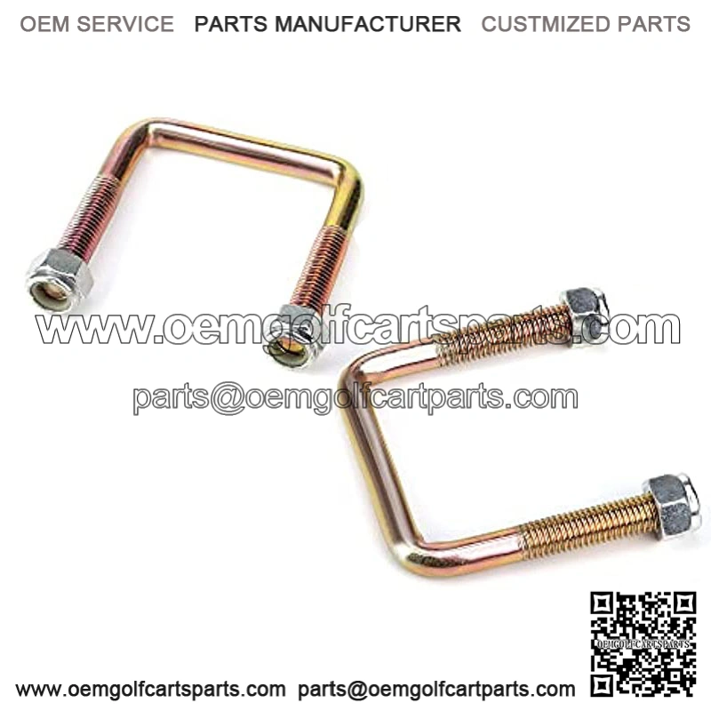 Golf Cart Rear Spring U Bolt for EZGO TXT 1994-up Electric Golf Cart, Includes Nuts, OEM# 72124G01 72618G01 72029G01, 2 PCS