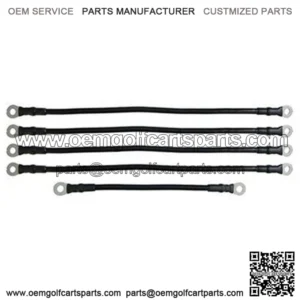 EZGO TXT 48V Battery Cables - 4-gauge - Includes (1) 7" and (4) 14"