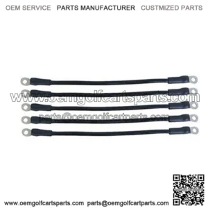 Yamaha G2/ G8/ G9 & Club Car Battery Cables - Includes (5) x 12" 4-gauge Cable Set (For Club Car 36V 1981+, Yamaha 36V 1985-1994)