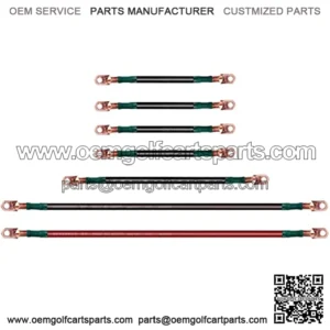 Golf Cart Battery Cables Wiring Kit for EZGO TXT & Medalist 1994-up 36 & 48 Volt, 4 Gauge 7 PCS Golf Cart Battery Cable Set