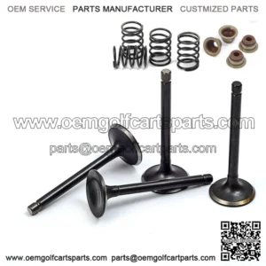 Intake Exhaust Valve Kit & Seals Spring For EZGO 295cc 350cc Gas Golf Cart 96-up