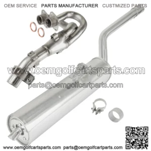 Exhaust Muffler and Pipe w/ Gaskets for Yamaha Grizzly 660 YFM660F 4X4 2002-2008