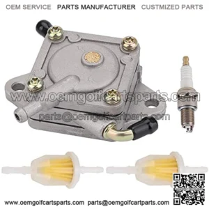 1014523 Fuel Pump Fit 290FE 350FE Club Car Golf Cart DS Precedent 1984-UP Replace 49040-2067 with 1/4" Fuel Filter & Spark Plug
