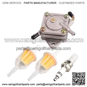 Golf Cart Fuel Pump for 84+ Club Car 1014523 1014524 W/ Spark Plug & Fuel Filter