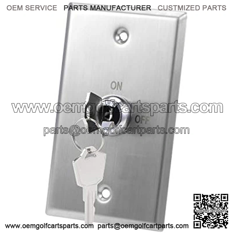 Key Switch Lock On/Off Exit Switch Emergency Door Release DPST for Access Control Panel Mount with 2 Keys