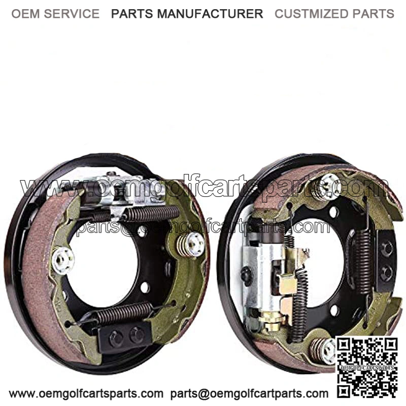 Golf Cart Brake Assembly for EZGO TXT PDS, Yamaha G14 G16 G19 G20 G21 G22, 1 Pair Driver Side and Passenger Side, Includes Brake Shoes, OEM# 70998-G01 70998-G02