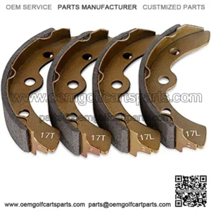 Golf Cart Brake Shoes for Club Car DS 1995-up, Club Car Precedent 2004-up, EZGO 1986.5-1996, Yamaha G1 G2 G8 G9, OEM 1018232-01 (2 Short & 2 Long)