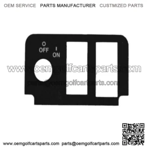 Key Switch Decal with 3 Cut-outs for EZGO TXT Golf Carts 2000+