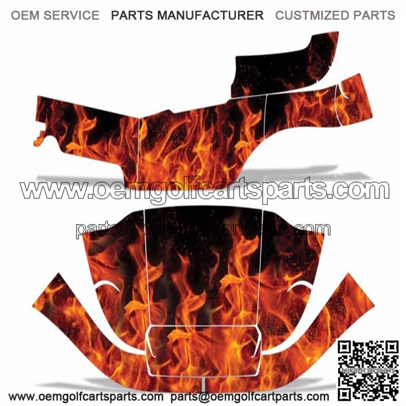Club Car Graphic Kit Golf Cart Decal Sticker Wrap Parts Precident i2 08-13 FLAME
