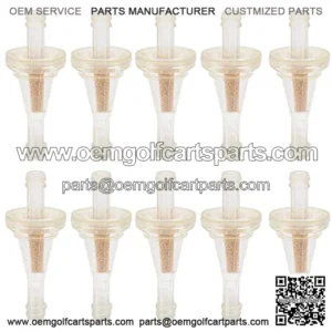 Fuel Filter 1/4" Replacement for Kawasaki for EZGO 23013-G1 15469-G1 15977-G11 7432-G1 Golf Cart (Pack of 10)