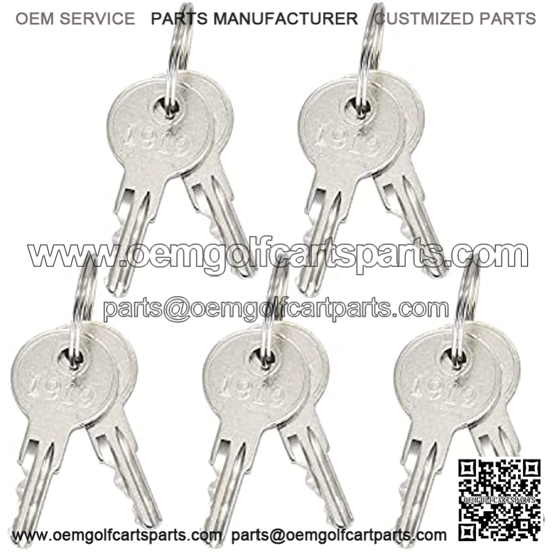 Universal Golf Cart Ignition Keys 17063G1 17063-G1 10 Pcs Compatible with EZGO 1982-up Gas and Electric Golf Carts Replacement Parts 17063G1 17063-G1