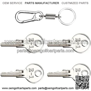 4 Pack Golf Cart Ignition Keys for EZGO Gas & Electric Golf Cart 1976-up, Replace OEM 17063-G1