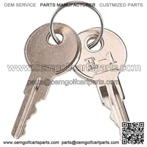 Universal Golf Cart Ignition Keys for EZGO 1982-up Electric and Gas, 2 PCS, OEM# 17063-G1 605946 611282 606993 609680 609692