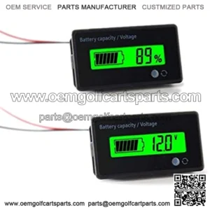 12V 24V 36V 48V Battery Meter, Battery Capacity Voltage Indicator, Lead-Acid & Lithium ion Battery Charge Discharge Monitor, for Motorcycle Car Truck Vehicle Marine Boat Golf Cart Club Car Forklift