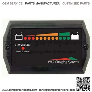 36V Dual Pro Horizontal Digital Charge Meter with Mounting Tabs
