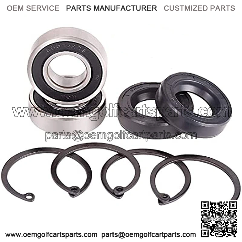 Golf Cart Rear Axle Shaft Bearing & Seal Kit for EZGO TXT RXV Medalist Marathon Electric Carts 1978 UP, OEM# 611931 70181-G01 70181G01 15112-G1 15112G1 620343, 2 Pack