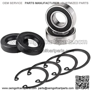 Golf Cart Rear Axle Bearing & Seal Kits Fits EZGO Marathon, Medalist & TXT/RXV Electric Carts 1978 UP, Bearing Shaft Kit Replace OEM# 611931, 620343, 70181-G01,15112G1, 230-889, 82705-78