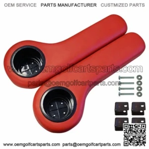 RED Golf Cart Cup Holder Rear Seat Arm Rest Cushion - Fits / / Yamaha