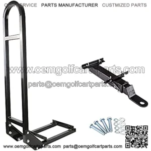 Universal Golf Cart Rear Safety Grab Bar & Trailer Hook Hitch kit Fits EZGO, Club Car, Yamaha