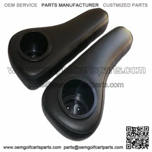 Rear Seat Arm Rests- Black for EZGO, Club Car & Yamaha Golf Carts