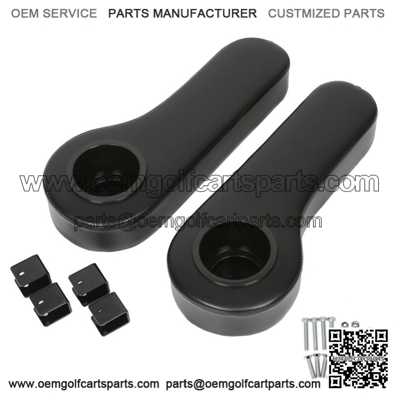 Rear Seat Arm Rest Drink Holder Set No Drill for Golf Cart EZGO Club Car Yamaha
