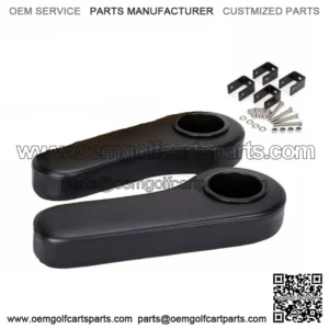 Golf Cart Rear Seat Armrest with Cup Holder for Club Car EZGO Yamaha Black