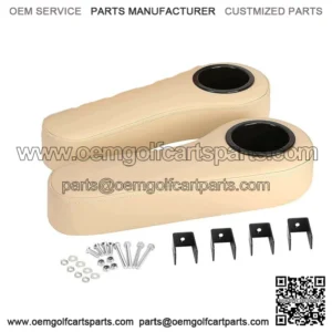 Rear Seat Golf Cart Armrest with Cup Holder for Club Car EZGO Yamaha No Drilled