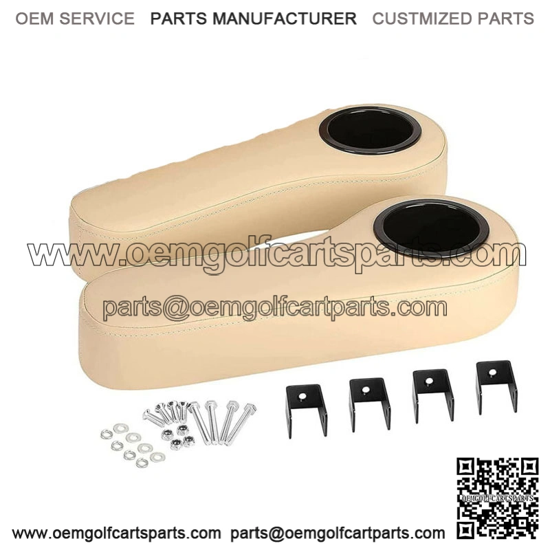 Rear Seat Golf Cart Armrest with Cup Holder for Club Car EZGO Yamaha No Drilled