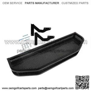 For EZGO RXV Golf Cart Front Clay Cargo Basket Black with Mounting Brackets