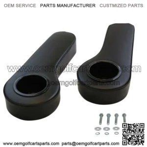 Golf Cart Rear Seat Black Armrest Cup Holder - Fits EZGO, Club Car, Yamaha, &...