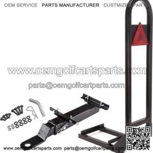 Golf Cart Rear Seat Safety Grab Bar With Trailer Hitch for EZGO Club Car Yamaha
