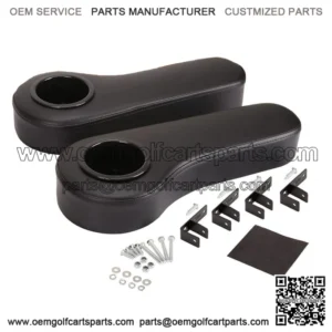 Golf Cart Armrest with Cup Holder for Yamaha Club Car EZGO, No Drilling Required
