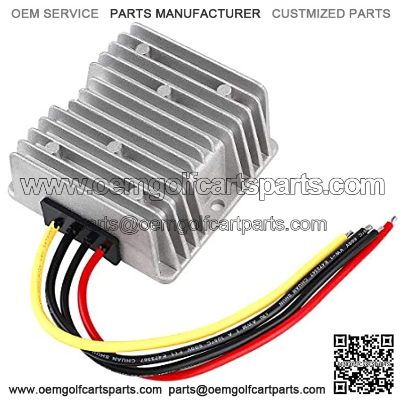 DC to DC Voltage Reducer Step Down Waterproof Voltage Regulator Buck Converter for Golf Cart Club Car (48V to 12V 10A)