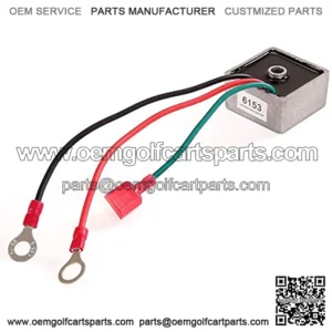 Golf Cart TXT Voltage Regulator Rectifier fit EZGO TXT&RXV 1994-UP Gas,Club Car 1984-1991, Columbia/ParCar 1982-1994,Replace OEM 27739-G01,27739G01,435203