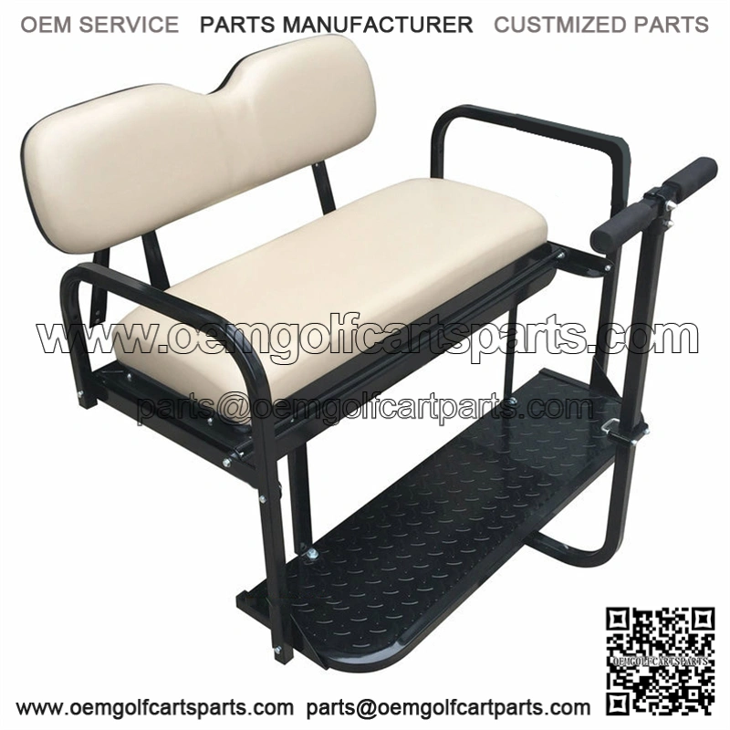 Yamaha Drive (G29) Golf Cart Rear Seat Kit - Santone (Matches Factory front seats) - Flip Seat w/ Cargo Bed & FREE Grab Bar