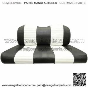 Yamaha G29/Drive Black & White Vinyl Golf Cart Seat Cover Set
