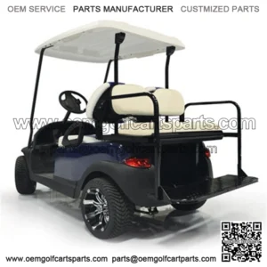 RXV STEEL Golf Cart Rear Seat Kit - STONE (Matches Factory Front Seat Color) - Flip Seat w/ Cargo Bed (Fits 2008+)