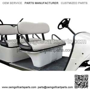 White Seat Pod Assembly for Stretched Golf Cart