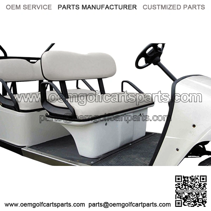 White Seat Pod Assembly for Stretched Golf Cart