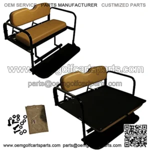EZGO TXT/Valor (95-Up) Golf Cart Rear Flip Seat Kit with Steel Frame