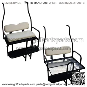 Performance Plus Carts Club Car DS Golf Cart Rear Flip Back Seat Kit for 2000.5 - Up Factory Buff