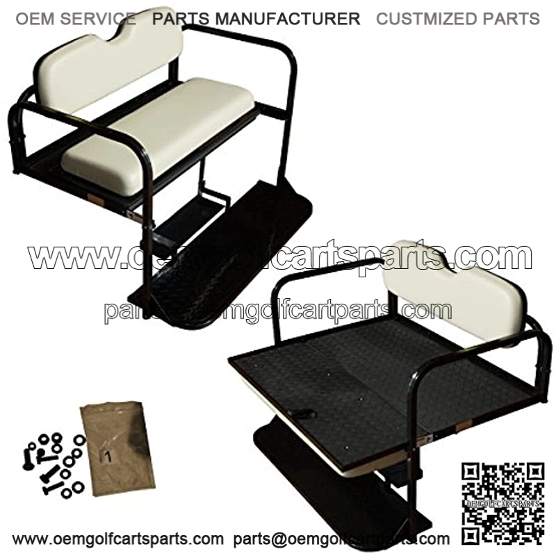 Performance Plus Carts Yamaha Drive G29 Golf Cart Flip Folding Rear Back Seat Kit - Stone