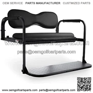 Flip4 EZGO RXV Golf Cart Rear Seat Kit ?C Black