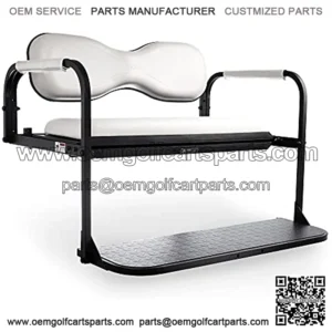 Flip4 EZGO TXT & TXT48 1995+ Golf Cart Rear Seat Kit ?C White