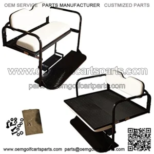 Performance Plus Carts Yamaha G14,G16,G19, G22 Golf Cart Flip Folding Rear Back Seat Kit - Ivory