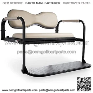 Flip4 Golf Cart Rear Seat Kit Compatible with Yamaha G29 Drive Models ?C Stone Gray