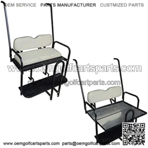 Performance Plus Carts Yamaha G14-G22 Golf Cart Rear Flip Back Seat Kit - Factory Ivory