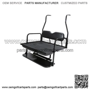 Folding Rear Flip Back Seat Kit For Club Car Golf Cart DS Black 2000-2013