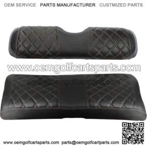 EZGO RXV Golf Cart Black Diamond Sewing Pattern Seat Cover Set